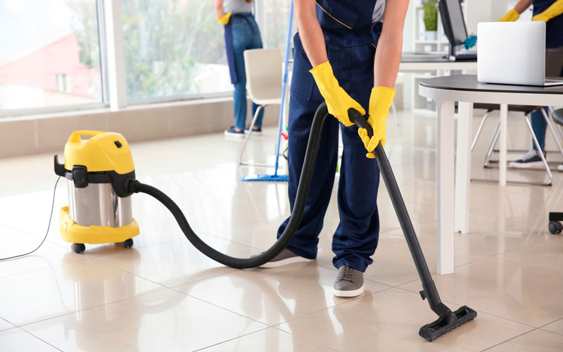 Professional cleaning team
